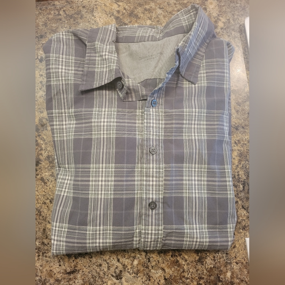 Calvin Klein Long Sleeve Button up Shirt Men Size Large